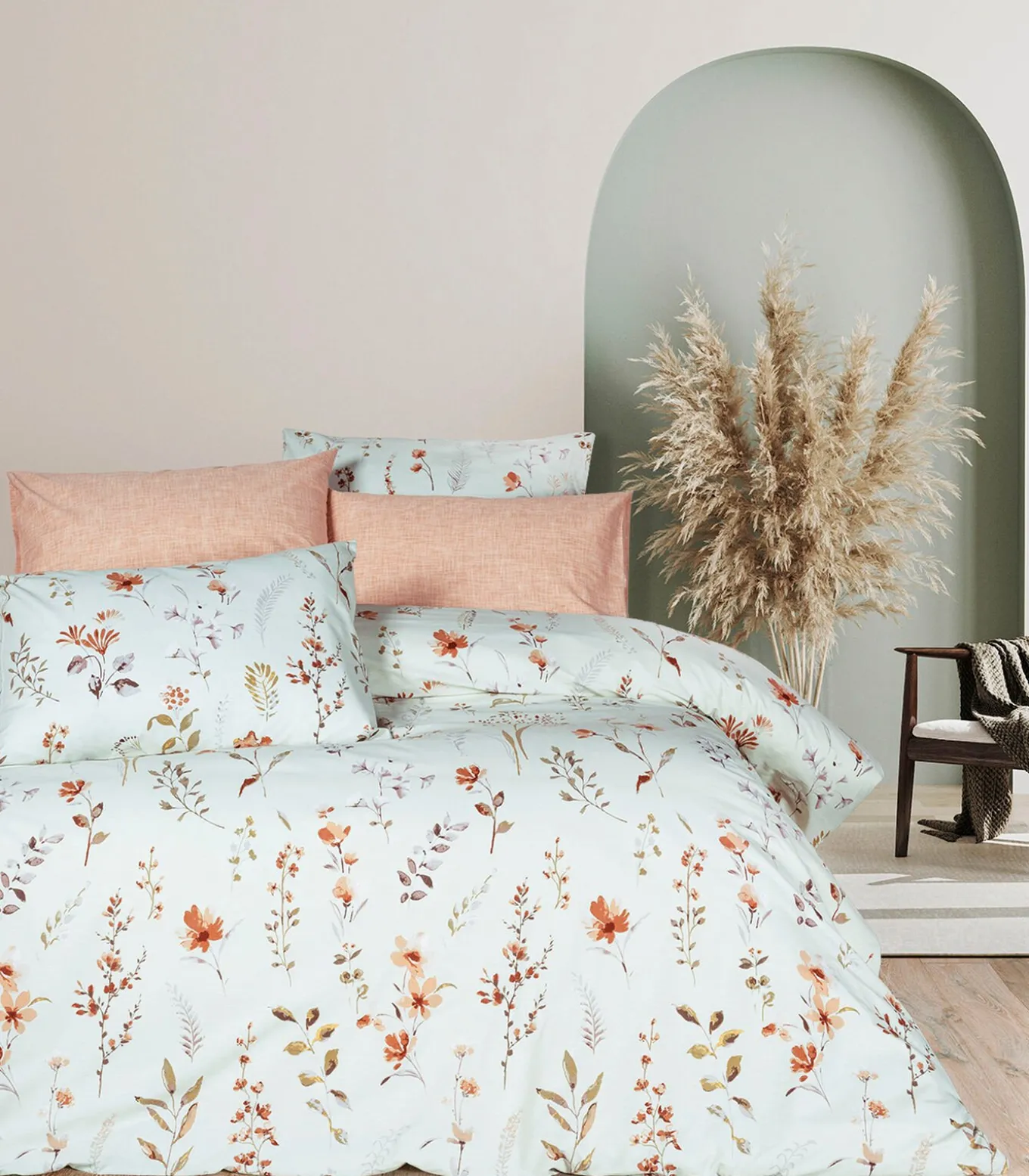 2 persoons beddengoed 240x220 cm+2 kussenslopen 65x65 cm in katoen