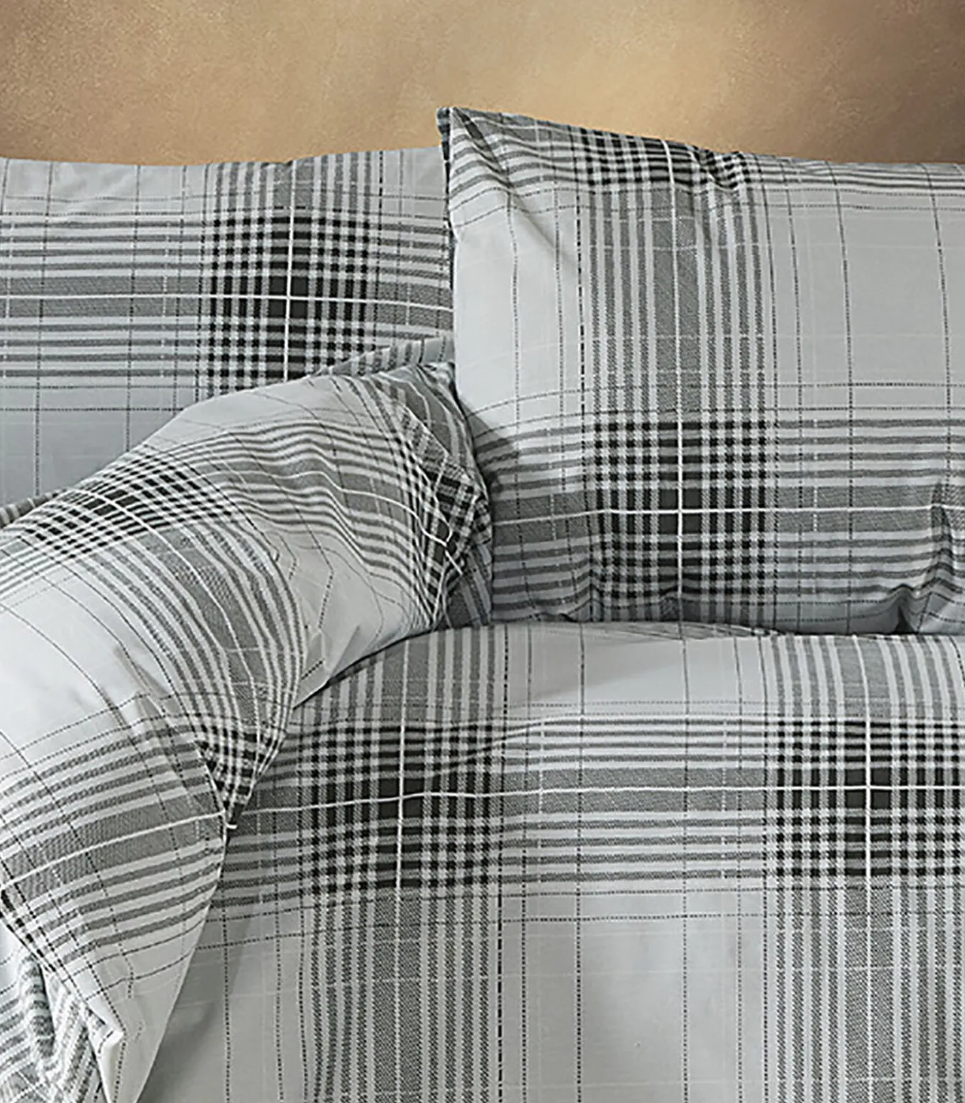 1 persoons beddengoed 140x200 cm+1 kussensloop 65x65 cm in katoen