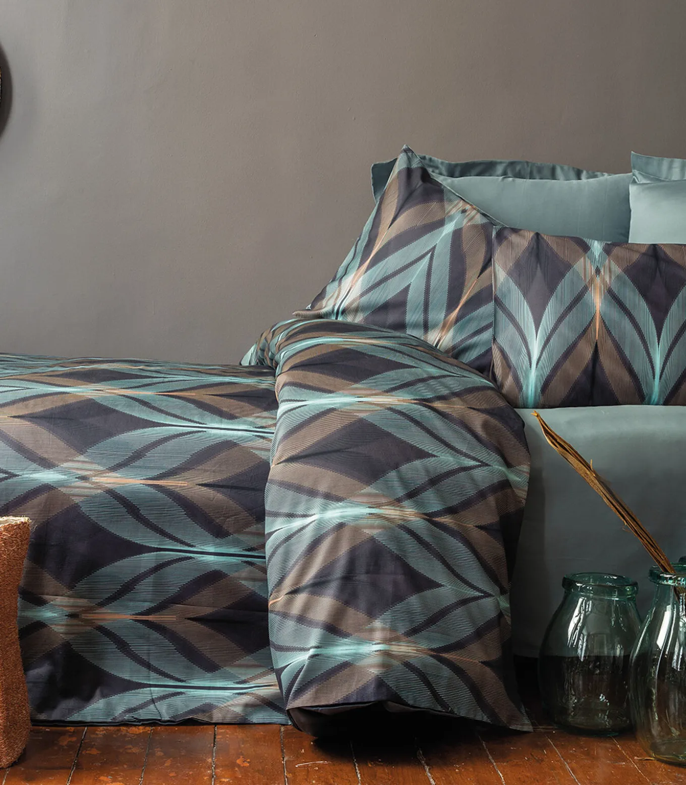 2 persoons beddengoed 240x220 cm+2 kussenslopen 63x63 cm katoensatijn