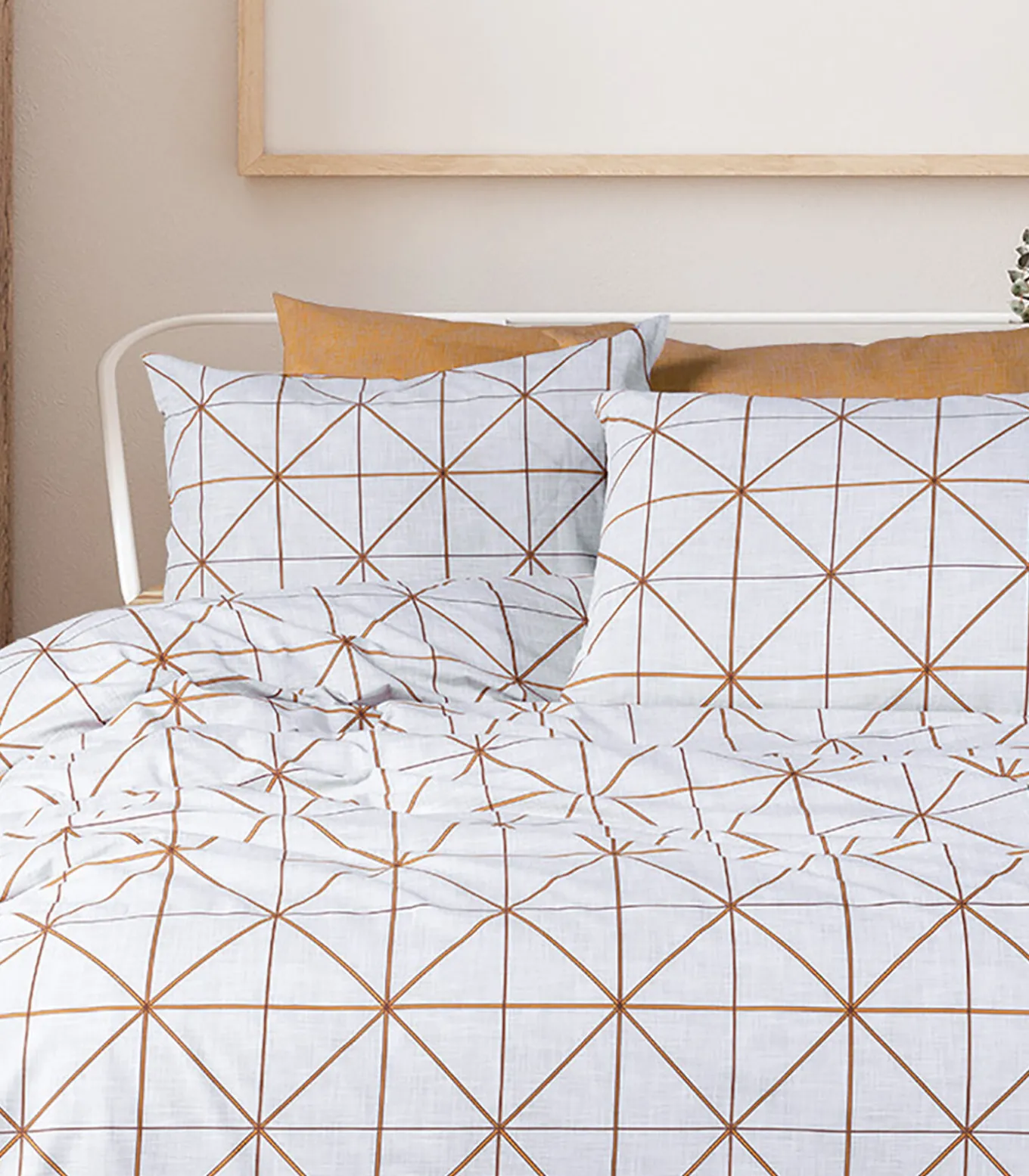 2 persoons beddengoed 200x200 cm+2 kussenslopen 65x65 cm in katoen