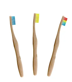 Aanbevolen Bamboe Tandenborstel van DB: Blauw + Regenboog + Geel