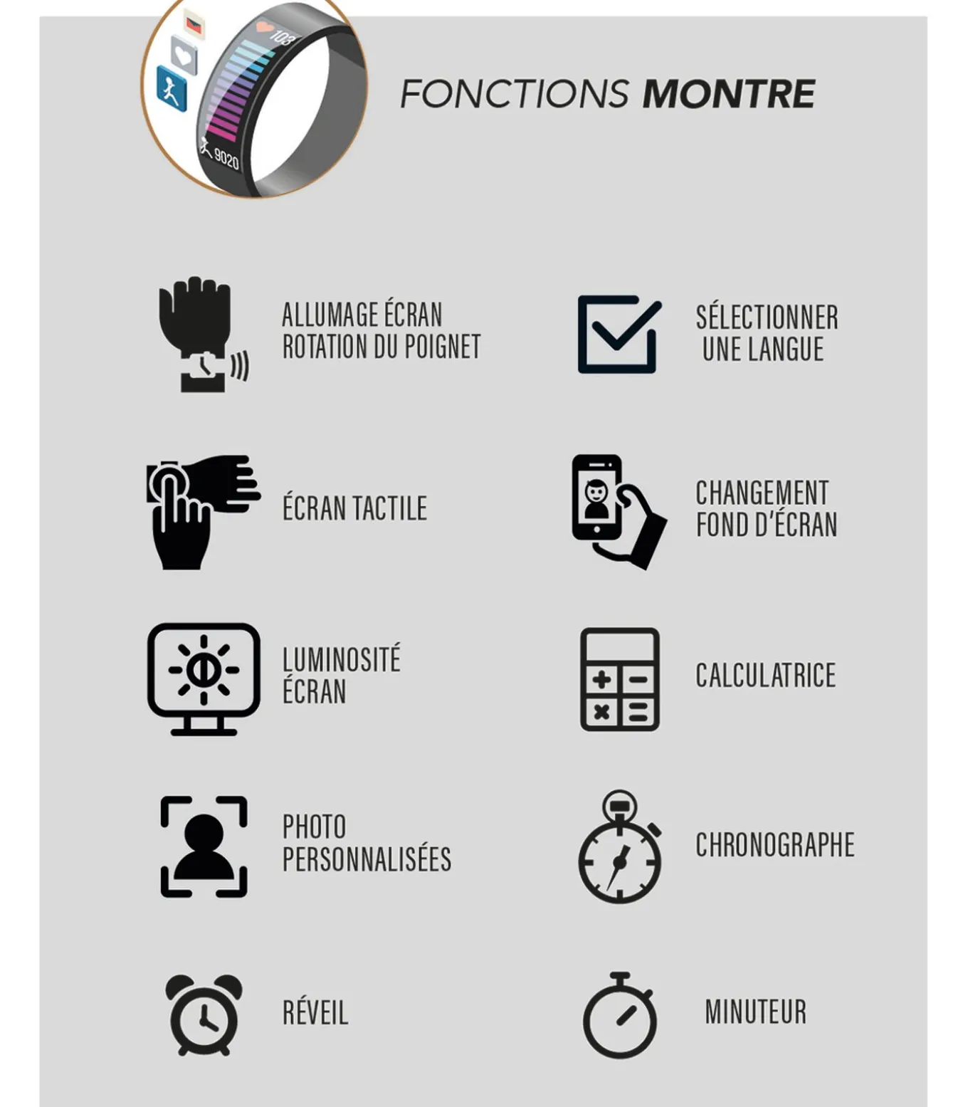 Aangesloten horloge - Super Amoled