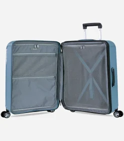 Aegis Expandable Middelgrote Koffer 4 Wielen Lichtblauw