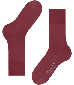 Airport Herensokken Wol Donkerrood