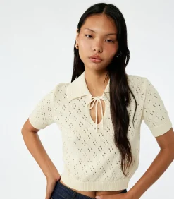 Ajourtrui Korte Mouwen Met Strik