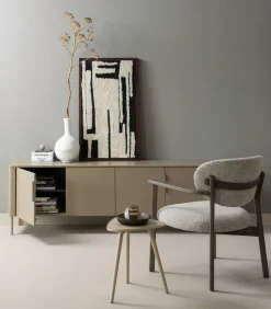 Anka Wanddeco - Katoen/Hout - Zwart/Wit - 90x60x10