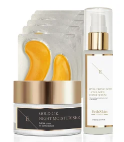 ANTI-RIMPEL Nacht MOISTURISER+ ONDER OOG PATCH PADS + Hyaluron Collageen Serum
