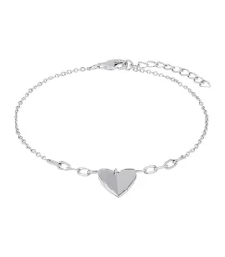 Armband m.Anh. voor dames, 925 sterling zilver | hartje