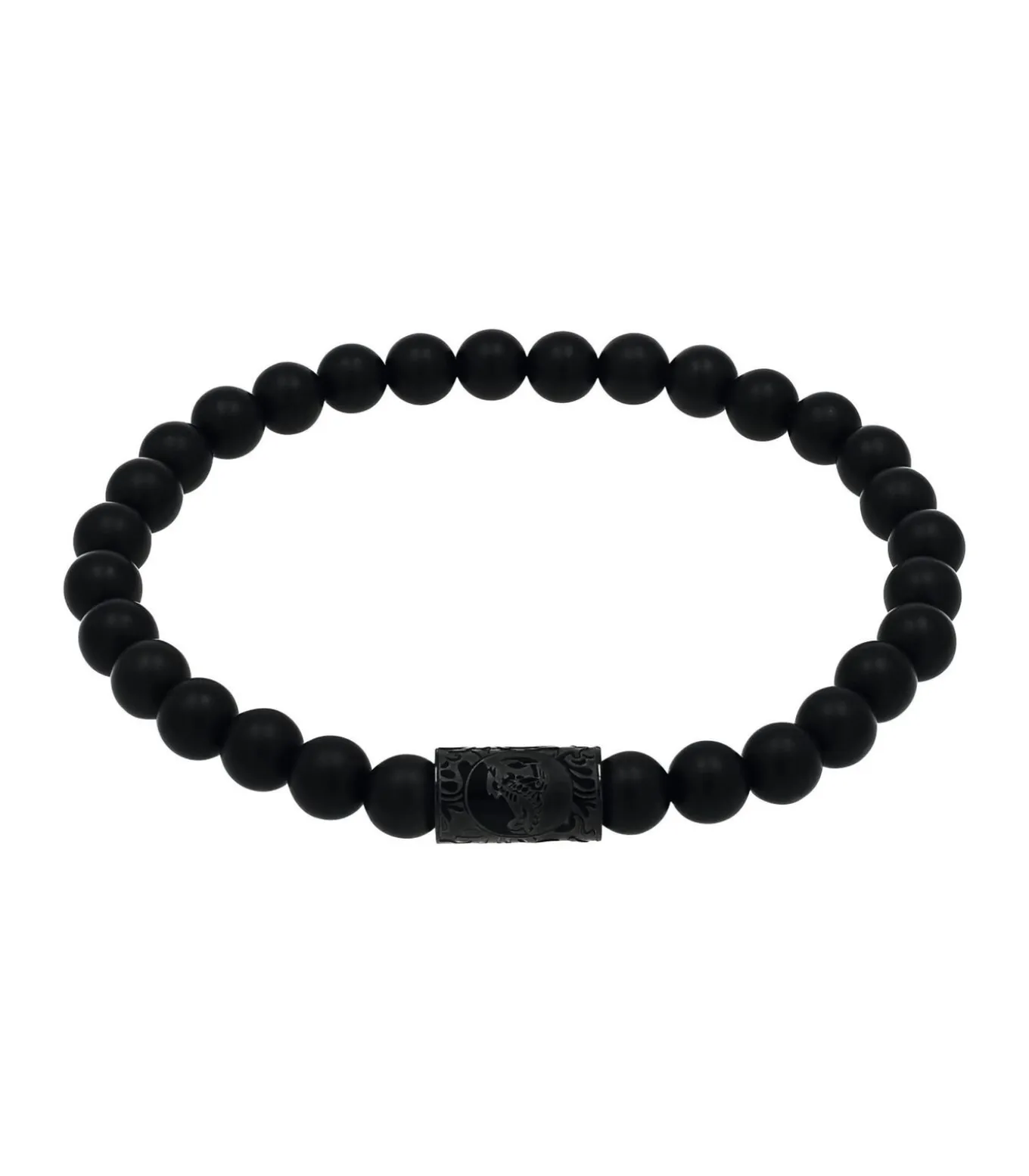 Armband voor dames en heren, unisex, roestvrij staal, onyx | schorpioen