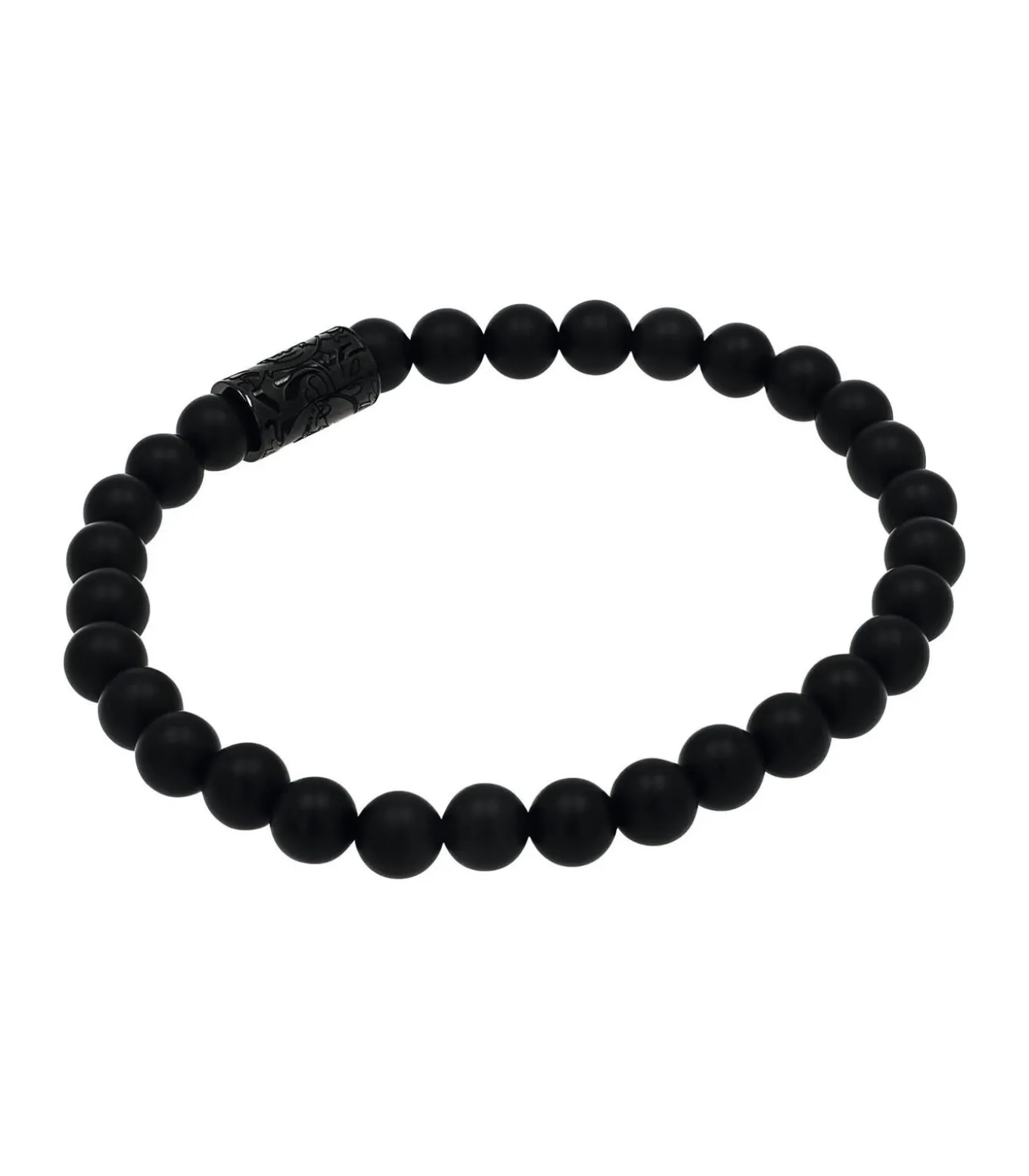 Armband voor dames en heren, unisex, roestvrij staal, onyx | schorpioen