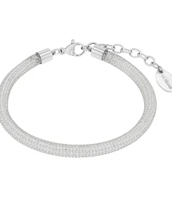 Armband voor dames, roestvrij staal, zirkonia synth.