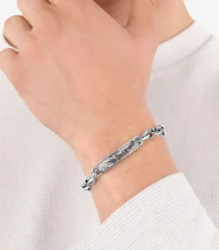 Armband voor mannen, roestvrij staal, jaspis