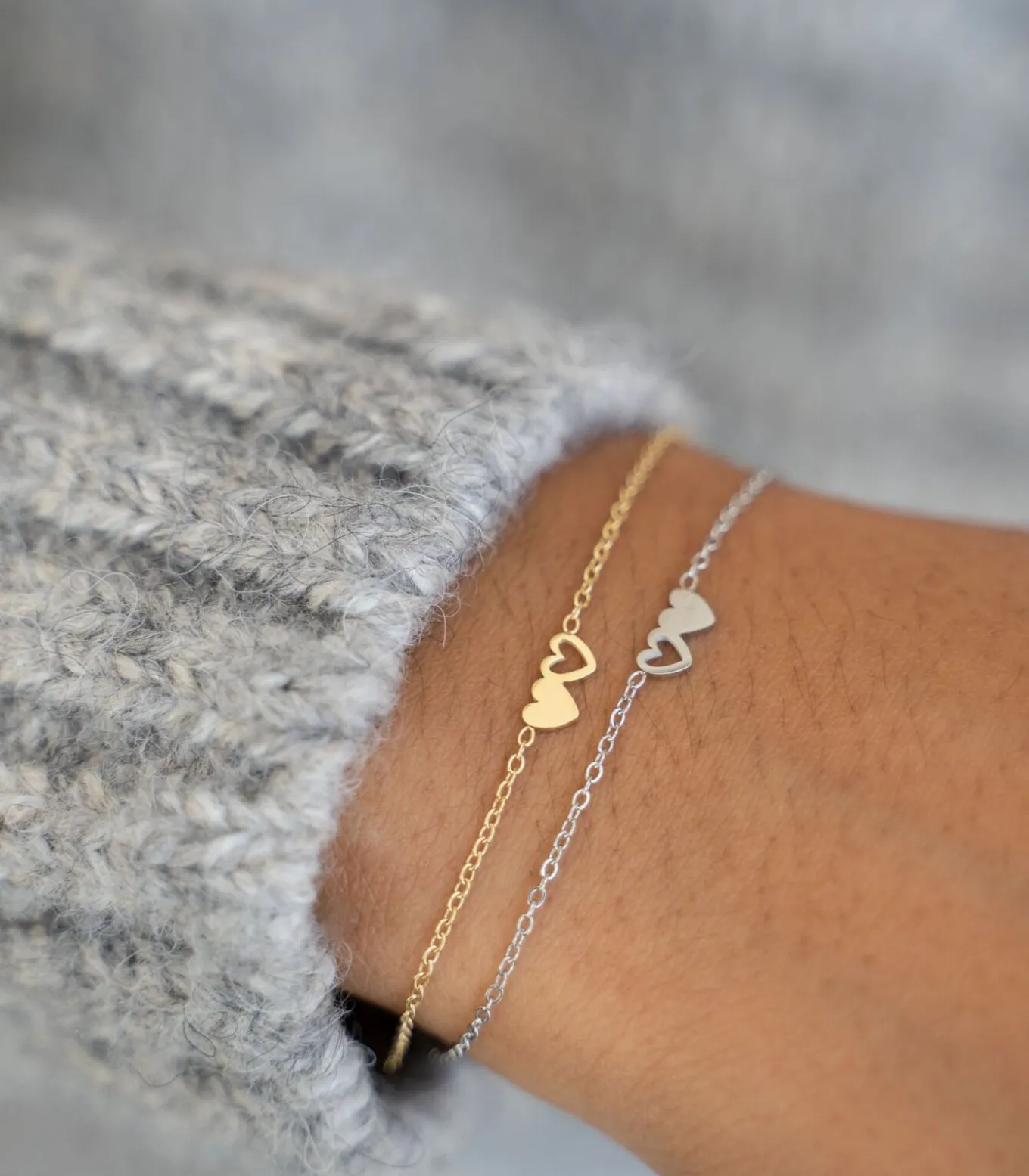 Armbanden set twee hartjes