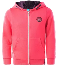 ASHIRA - Trui met kap Met Volledige Ritssluiting - Donker Roze