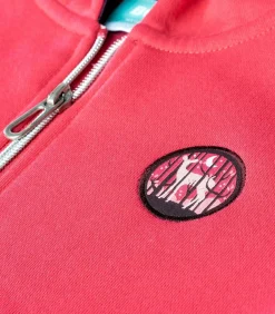 ASHIRA - Trui met kap Met Volledige Ritssluiting - Donker Roze