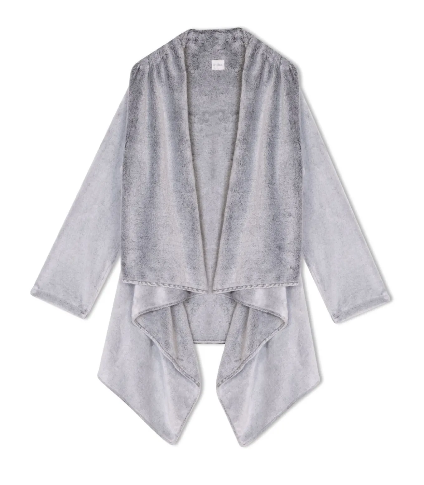 Asymmetrische jas van flanellen pluche ESSENTIEL 179