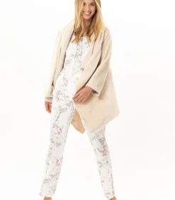 Asymmetrische jas van flanellen pluche ESSENTIEL 179