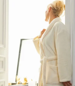 ATHENA Ivoire - Badjas unisex microvezel