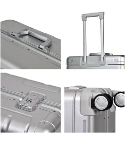 Athens Middelgrote Aluminium Koffer 4 Wielen