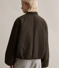 Aviator-stijl relaxed cropped blouson