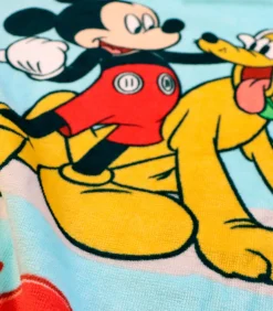 Badcape bedrukt 100% katoen, MICKEY BLUE