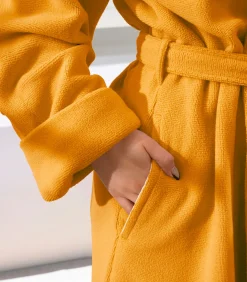 Badjas Reese, Sunshine geel - M - Unisex - Katoen/Polyester