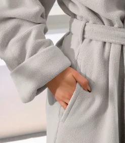 Badjas Reese, Zilver - XXL - Unisex - Katoen/Polyester