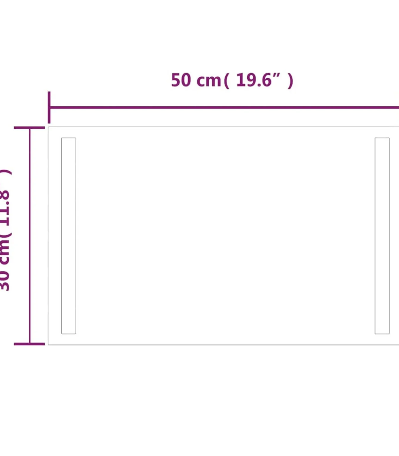 Badkamerspiegel LED 30x50 cm