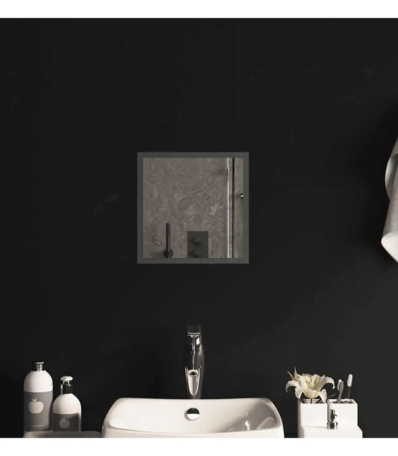 Badkamerspiegel LED 30x30 cm