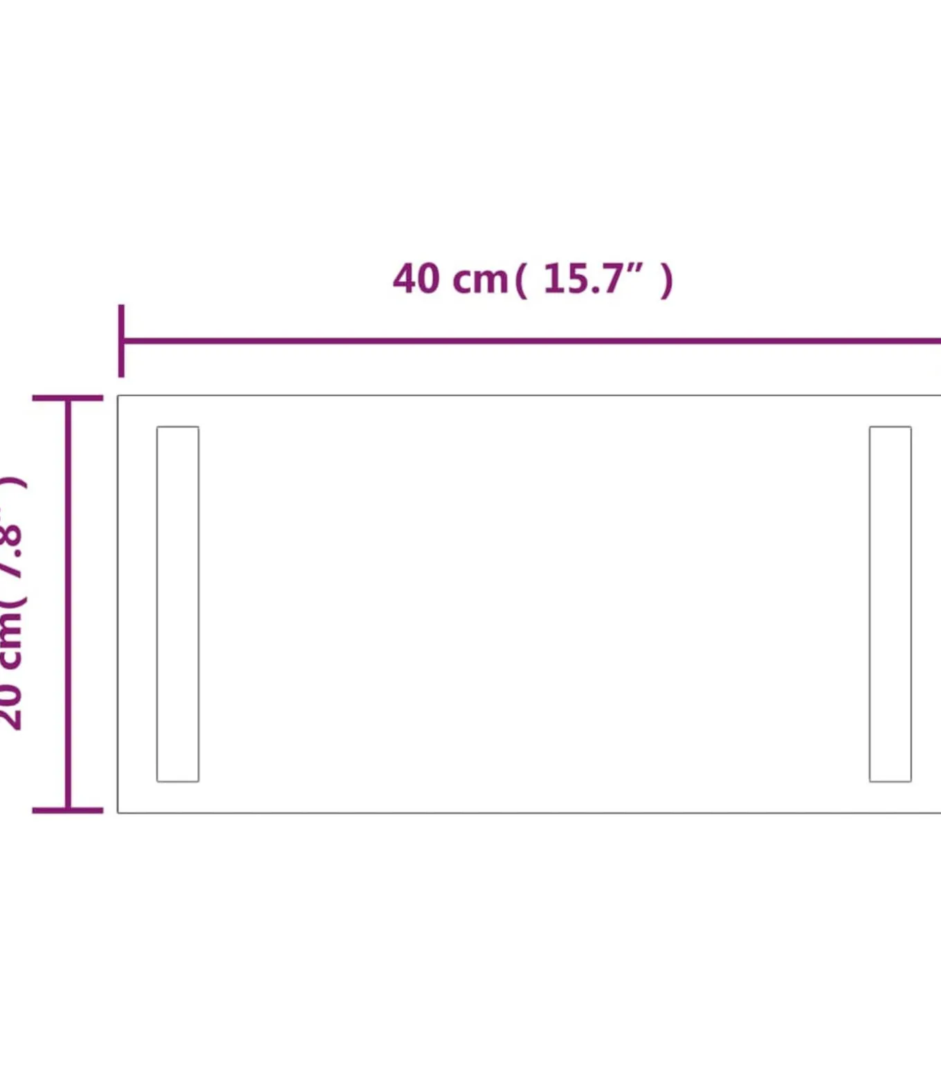 Badkamerspiegel LED 20x40 cm