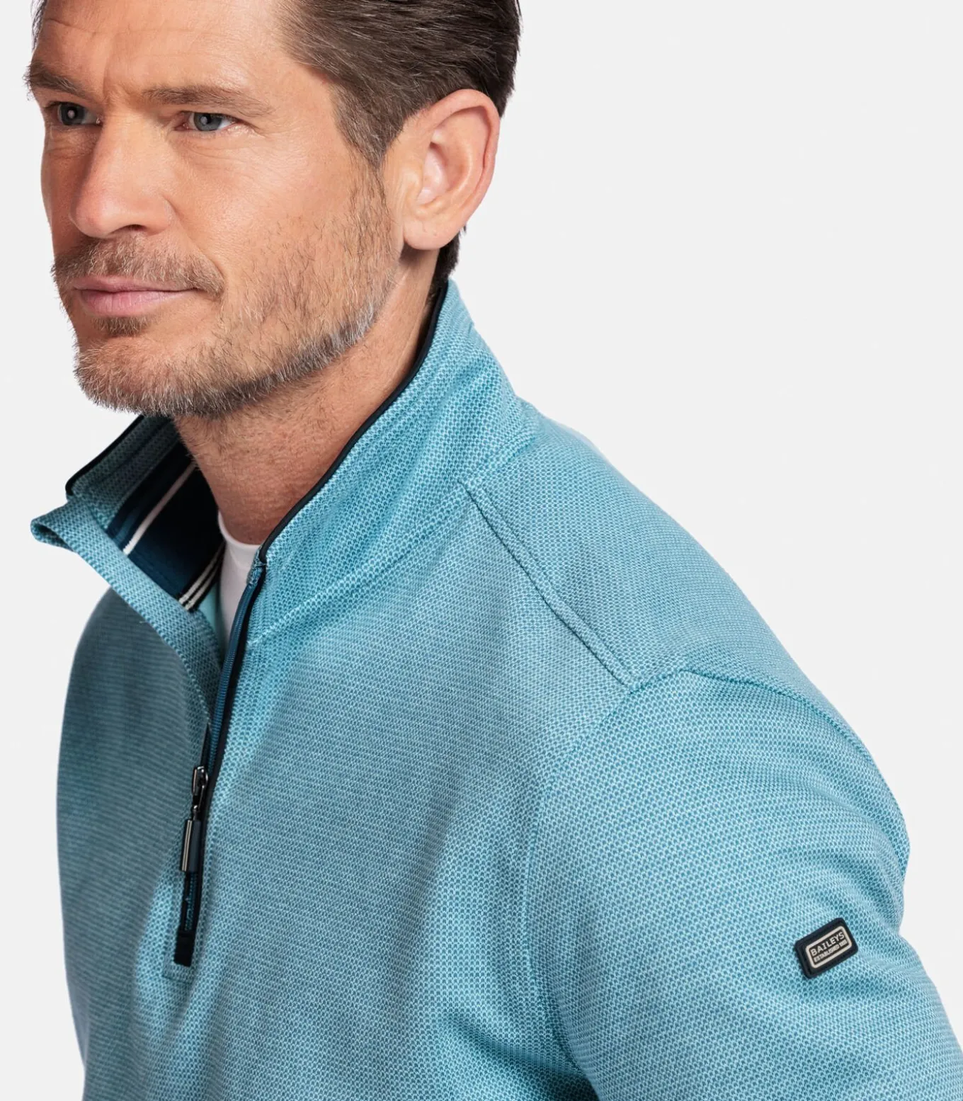 Baileys Half-Zip Sweatshirt – Lichtblauw