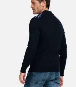 Baileys lamswollen trui - Blauw