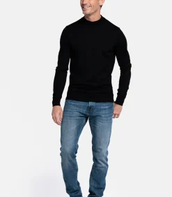 Baileys merinowollen pullover - Zwart