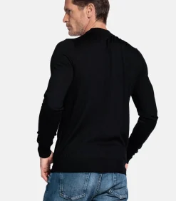Baileys merinowollen pullover - Zwart