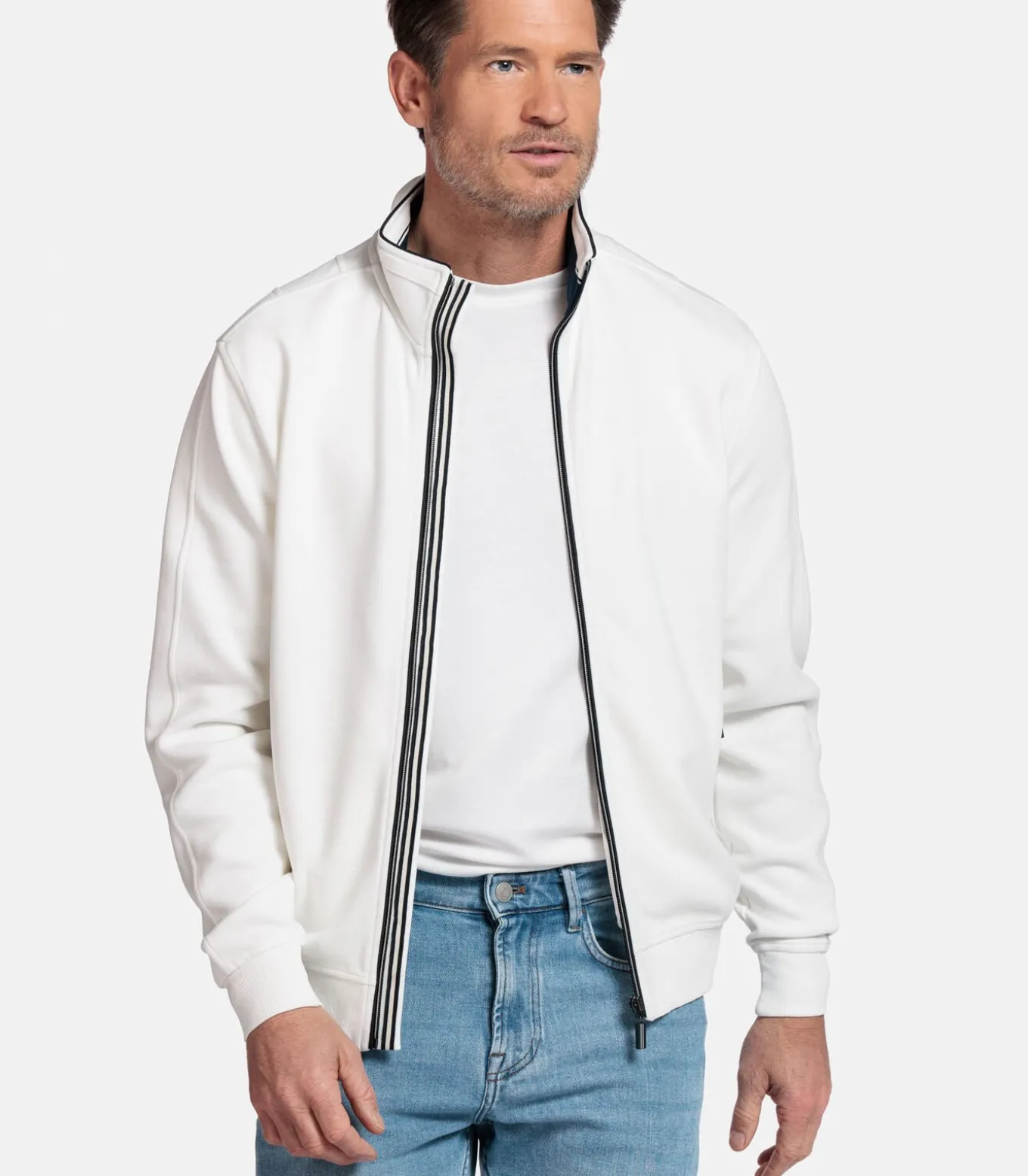 Baileys Sweatvest met Rits – Wit