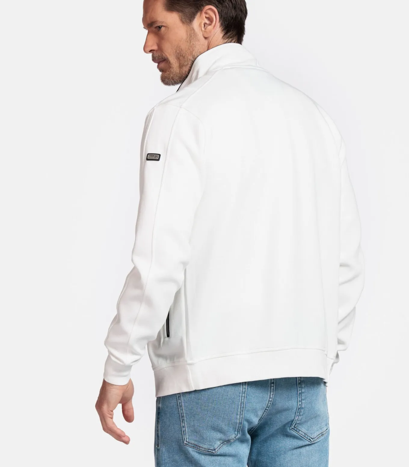 Baileys Sweatvest met Rits – Wit