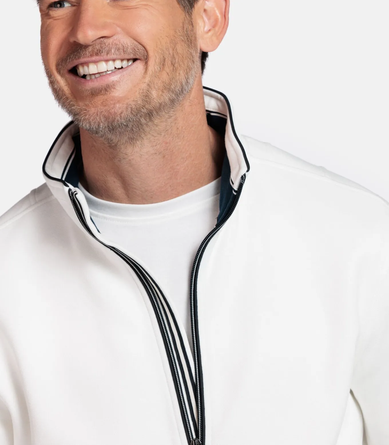 Baileys Sweatvest met Rits – Wit