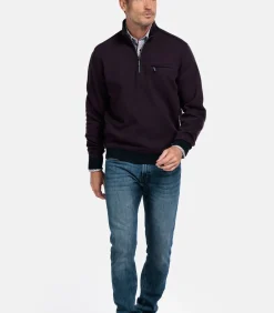 Baileys two-tone pullover - Bordeaux