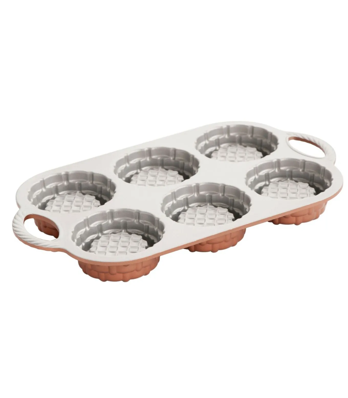 Bakvorm Shortcake Basket Bundt Koper - 6 stuks