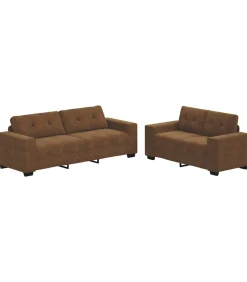 Bank 2 pcs Bruin 221 x 78 x 80 cm Kunstleer