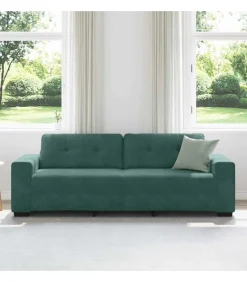 Bank met kussen Donkergroen Fluweel