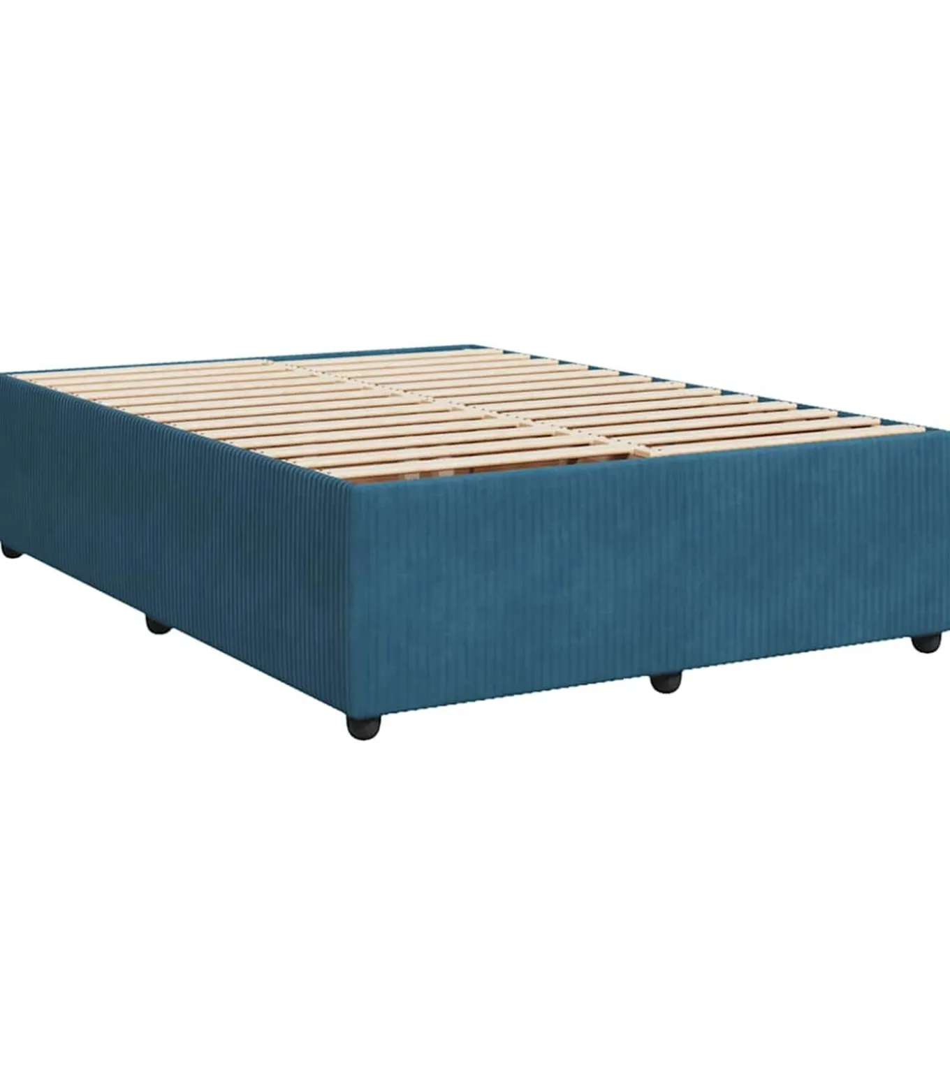 Bedframe fluweel blauw 160x200 cm