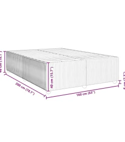 Bedframe fluweel blauw 160x200 cm