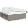 Bedframe zonder matras stof taupe 200x200 cm