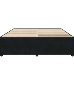 Bedframe zonder matras 200x200 cm fluweel zwart