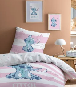 Bedrukt beddengoed 100% katoen, DISNEY HOME STITCH STRIPE