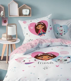 Bedrukt beddengoed 100% katoen, HEARTS