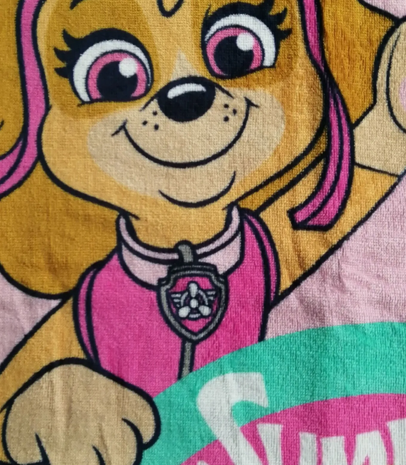 Bedrukte badcape, 100% katoen, PAW PATROL GOOD VIBES