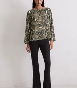 Bedrukte blouse overhemd los