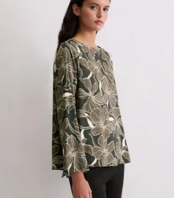 Bedrukte blouse overhemd los
